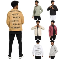 Victorious Men's Casual Essential World Tour Colored Cotton Denim Jacket DK192