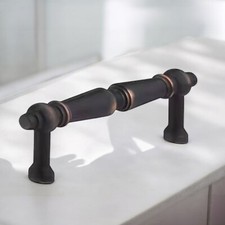 Richelieu Hardware 3 3/4 in. 96 mm Oil-Rubbed Bronze Cabinet Pull 4-pack
