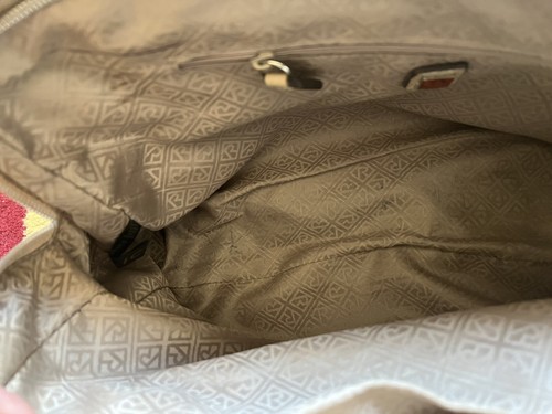 Relic Beige Hand Bag Shoulder Bag Purse Double Top Handle Medium Two Compartment - Picture 15 of 19