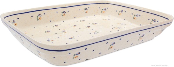 Bunzlauer Keramik 2,2 L Auflaufform / Gratinform 33,3X26X5 Cm Im Dekor 111-image