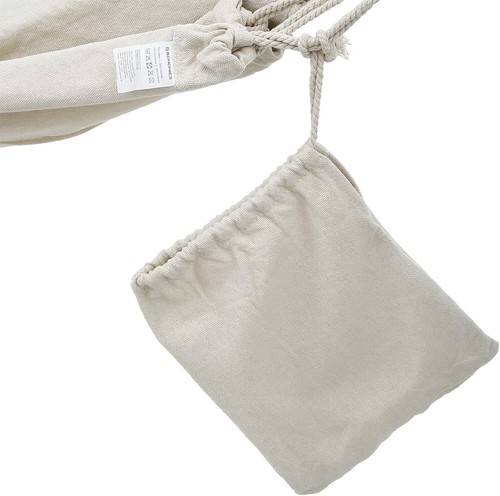 Hamaca Doble Con 2 Correas Para Árboles Hamaca De Lona Suave, Color Beige NUEVO. - Imagen 6 de 8