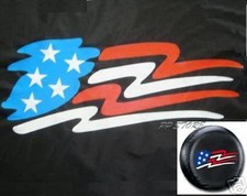 Spare Tire Cover 27 - 29 America Flag American Zf2057g Rav4 Black New