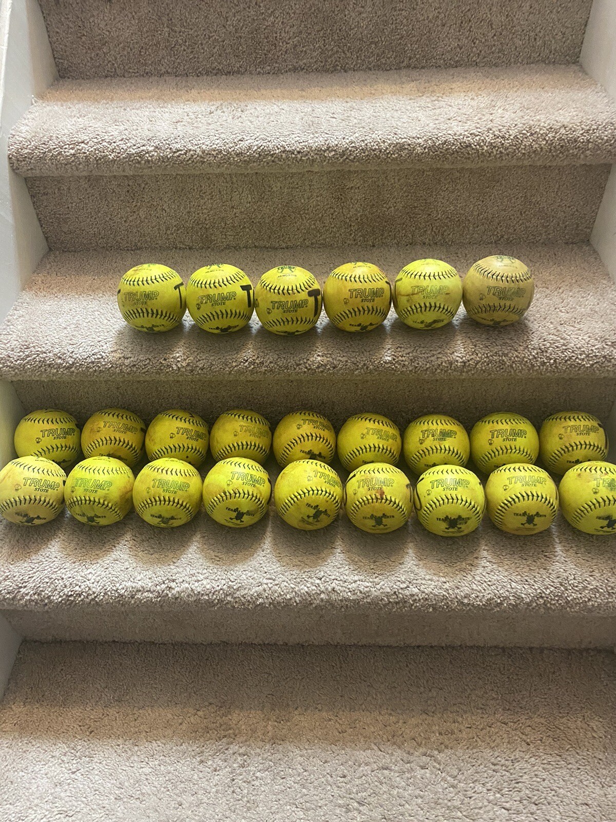Used Trump Stote Softballs 44/375. 2 Dozen. eBay