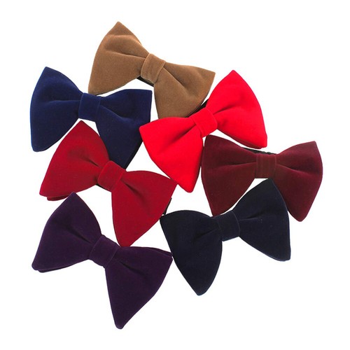 Adjustable Bow Tie Solid Color Big Bow Tie Mens Oversized Bow Tie Wedding Party - Picture 5 of 23