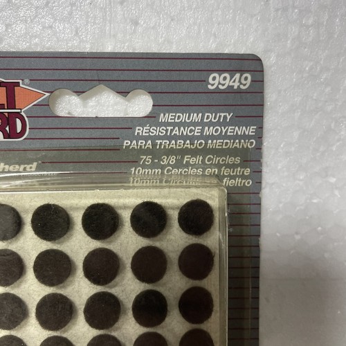 75 Felt Hard Cabinet Door Felt Pads 3/8” Medium Duty Bumpers New Old Stock - Picture 2 of 3