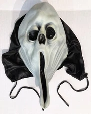 Ghoul Ghost Scream Mask 1995 Paper Magic Group Haunted Halloween Costume Rubber