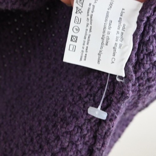 Odd Molly 100% cotton boucle knitted cardigan in aubergine size 2/UK10 - Picture 10 of 10