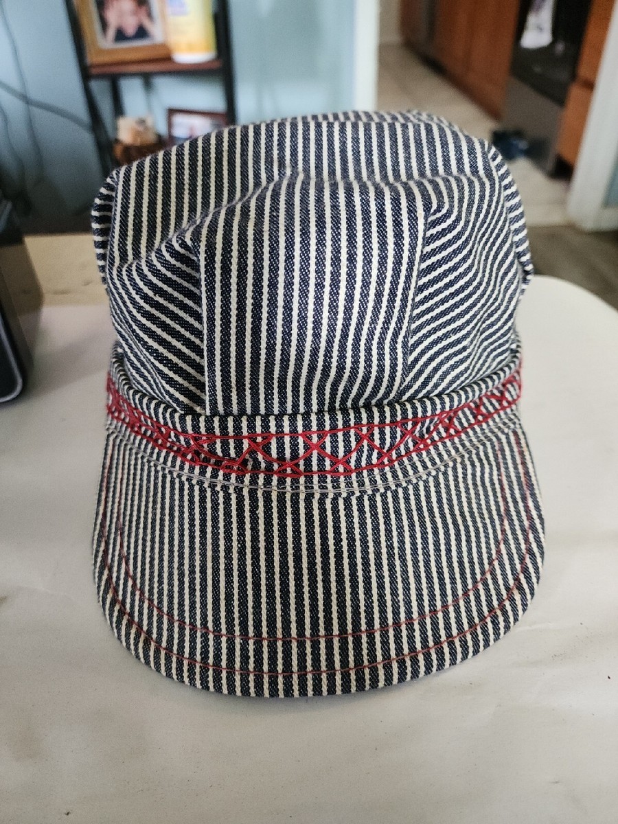 TRAIN RAILWAY VINTAGE CONDUCTOR HAT CAP VINTAGE MADE IN USA BOYS