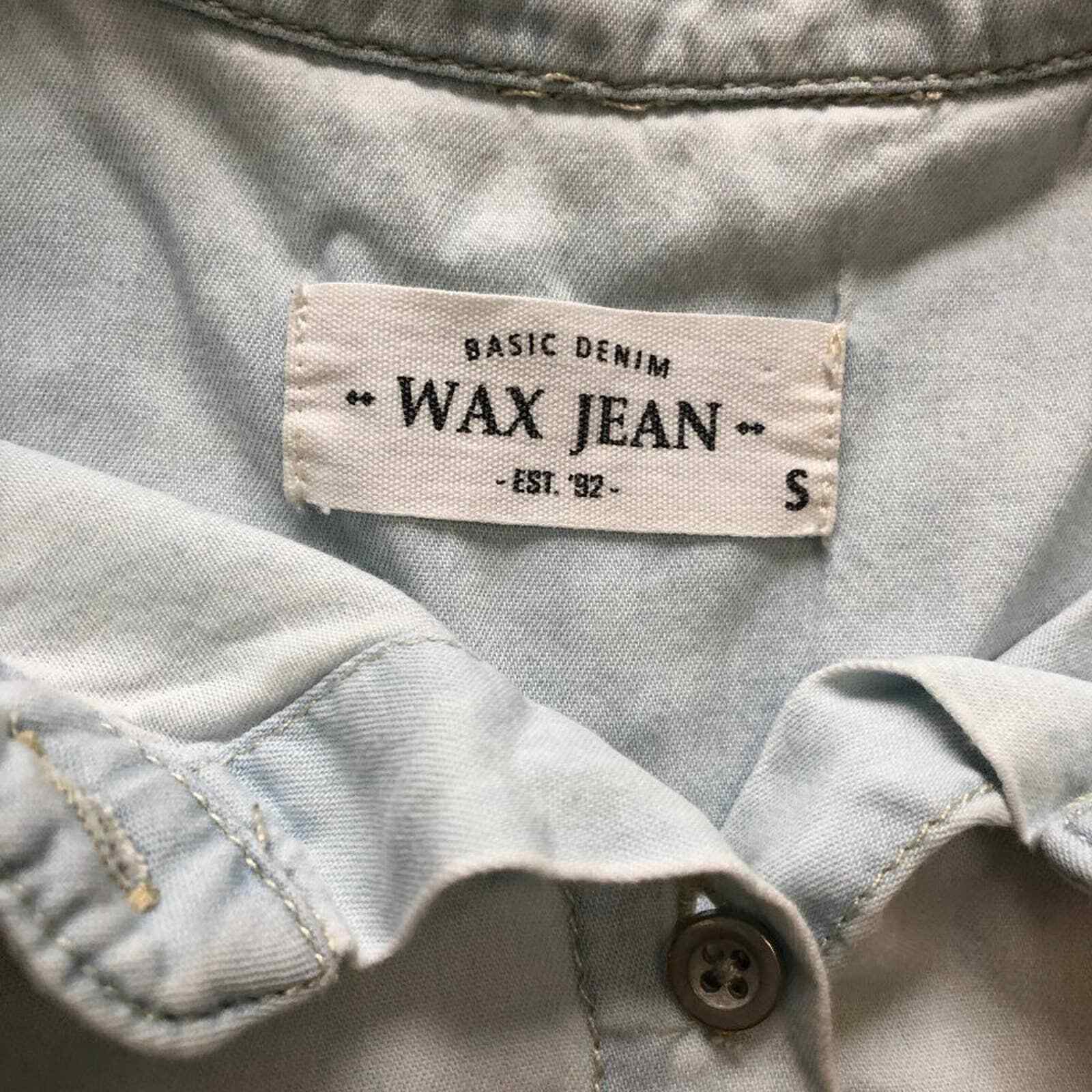 WAX JEAN Basic Denim Chambray Button Up Shirt S - image 5