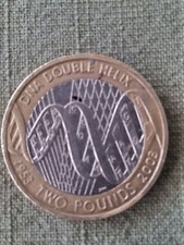 dna double helix 2 pound coin,error,nice {MP}