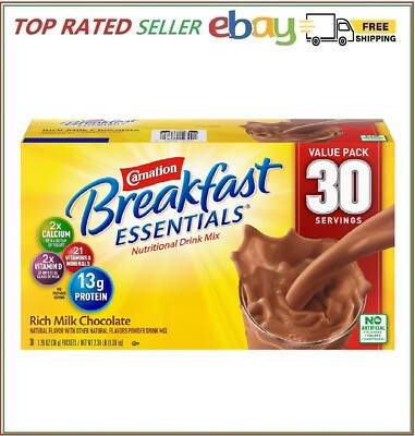 CARNATION BREAKFAST ESSENTIALS RICH MILK CHOCOLATE INSTANT(NO SHIP TO CA)