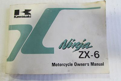 mau✳︎ページ OEM KAWASAKI OWNERS MANUAL ZX-6 ZX 600 D1 NINJA 90 1990