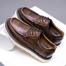 Men's Genuine Leather Casual Sneakers Outdoor Comfortable Sports Fashion Shoes