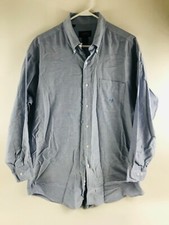 Chaps Ralph Lauren Dress Shirt Men's Size 16.5 32/33 Blue Long Sleeve Button Up