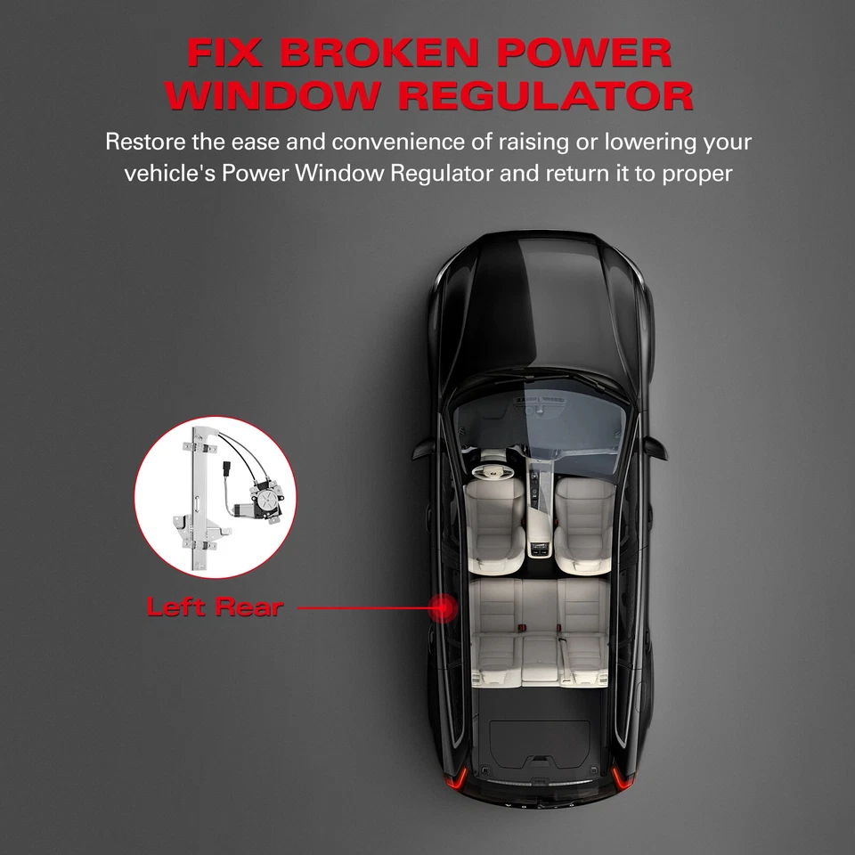 Регулятор стеклоподъемника заднего левого со стороны водителя с двигателем для Buick Century 1997-2005 - Изображение 4 из 4