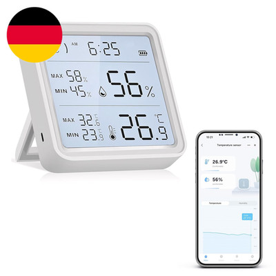 Wifi Thermometer Hygrometer Innen, Tuya Raumthermometer Wlan Temperatursensor Mi