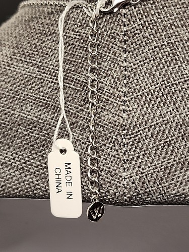 Canary & White Zircon Pendant Set in Rhodium Plated Silver with 18" Chain - Picture 6 of 9