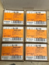 Lot of 6 Bridgeport BJ-100 Bonding Jumper 1/2" - 1", Copper Clamp 18" NEW