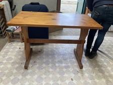 Kitchen Dining Refectory Table Solid Natural Brown Pine 113 x 60 cm x 76 cm high