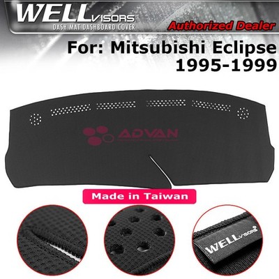 Dash Mat Cover Black For Mitsubishi 1995-1999 Eclipse WELLvisors 3-886MI004