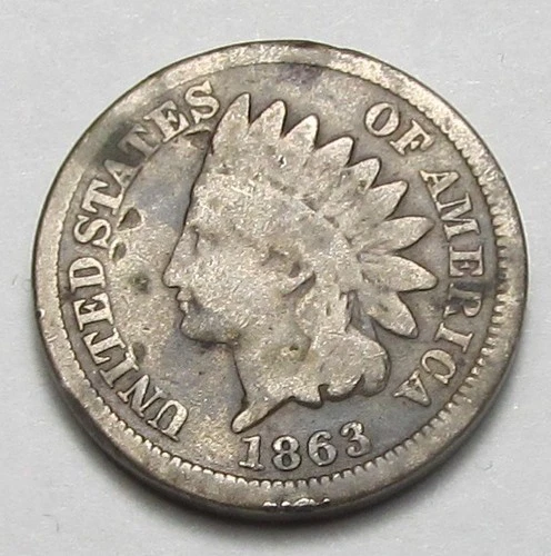 1863 INDIAN HEAD CENT NICE TOUGHER COIN!!!!(A2)