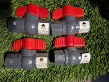 NEW 4-pack lot B  K Threaded Ball Valve Gray PVC 1/2" FIP 107-103 C201 