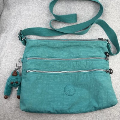 Kipling Benita Teal Green Crossbody Shoulder Bag Purse Katharina Monkey Charm