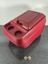 80-91 Ford Bronco F150 F250 F350 Center Floor Console Storage Oem Maroon Red