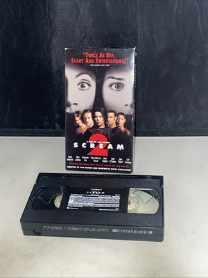 Scream 2 VHS 1998 Wes Craven Courteney Cox Neve Campbell Horror TESTED