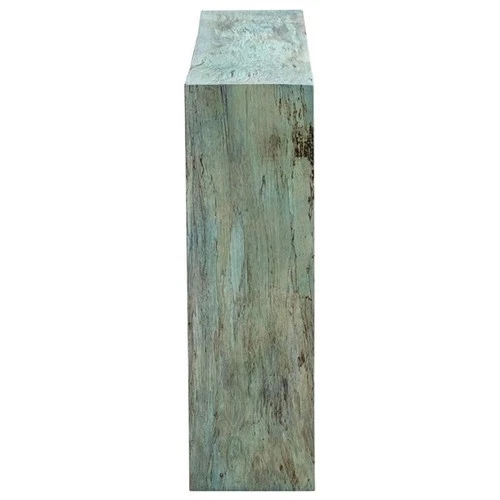 Uttermost Teo Coastal Solid Wood Console Table in Caribbean Blue-Green - Picture 3 of 6