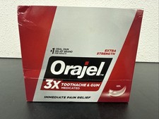 Lot Of 6 Orajel 3x toothache gum medicated Immediate Relief 0.42oz EXP 03/26