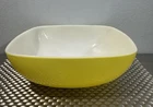 Pyrex Ovenware 9" Square Bowl Lemon Yellow 525B 2.5 Quart  Made In USA