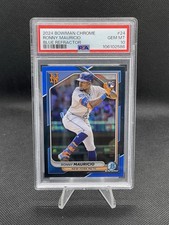 2024 Bowman Chrome Ronny Mauricio Blue Refractor /150 RC PSA 10