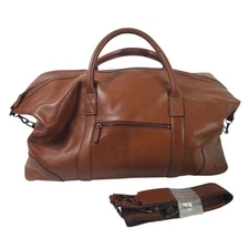 Mark and Graham Graham Leather Overnighter Travel Luggage No Mono Scuffs Read