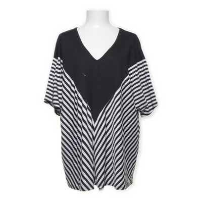 Shein Curve, T-shirt, Größe: 2XL, Schwarz/Weiß, Elasthan/Polyester, Damen #HOT