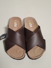 Wander The World WTW Women's Comfortable Cork Footbed Sandals Slides Size 6