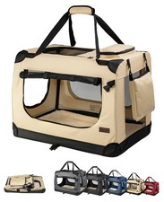B-Ware: lionto Hundetransportbox Hundetasche Hundebox faltbar M Beige