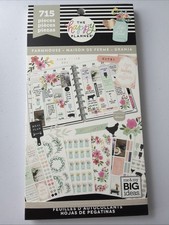 BIG IDEAS The Happy Planner FARMHOUSE 715 Pieces 30 Pages Stickers NEW MAMBI