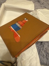 2026 Hermes Petit h Wallet - Silk Pull on Zipper; Equestrian Silk Lining