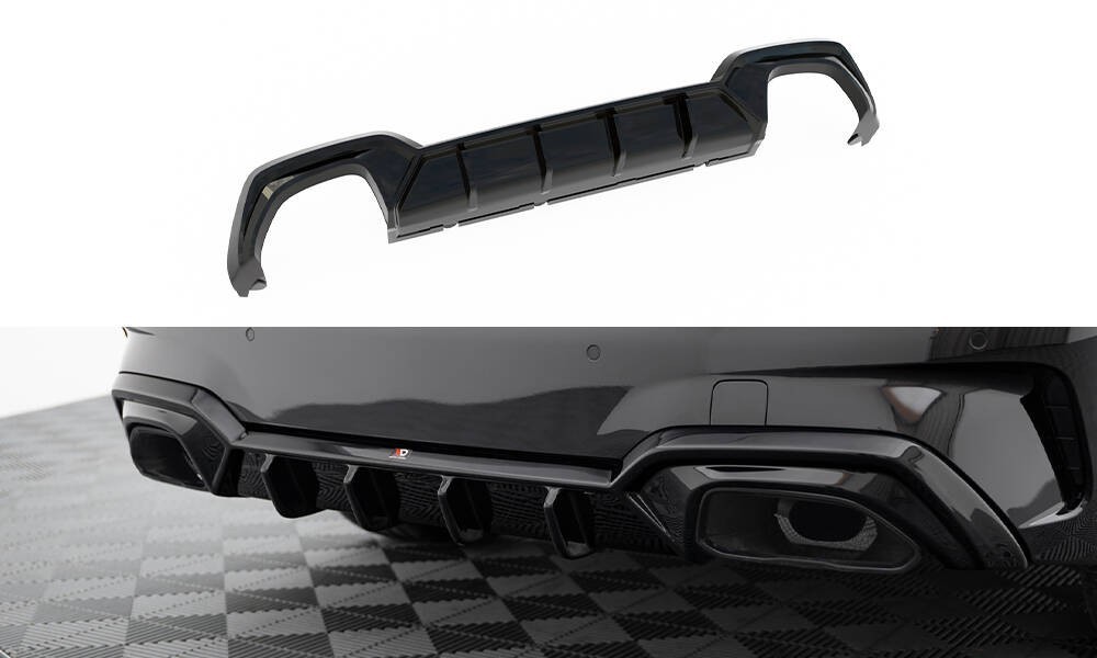 Diffuseur arrière Maxton pour BMW M340i G20 en noir brillant