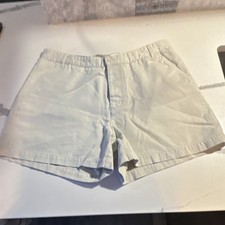 Old Navy Girls Chino Shorts Size 12 Beige 100 Cotton Flat Front Back Pockets