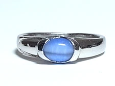 925 STERLING SILVER KAT'S EYE RING SIZE 6