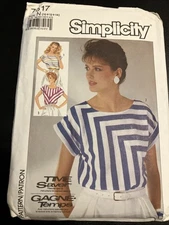 Simplicity Pattern 7517 Misses’ Easy To See Tops Size 10-14 UNCUT