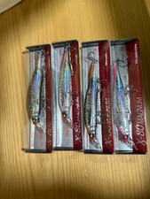 X-80 MAGNUM Silver Hard Lure Set of 4, 80mm Fishing Baits
