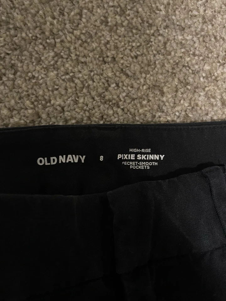 Pantalones Old Navy Talla 8 Pixie Ajustados Negros Azul Marino Oliva Óxido Talla 8 Ajustados Azul Marino Foto 3 de 4