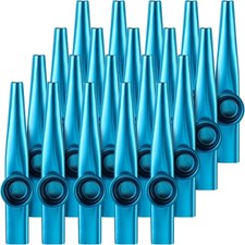 20 Pcs Kazoos Musical Instruments Metal Kazoos Flute Bulk for Adults Gift Pri...