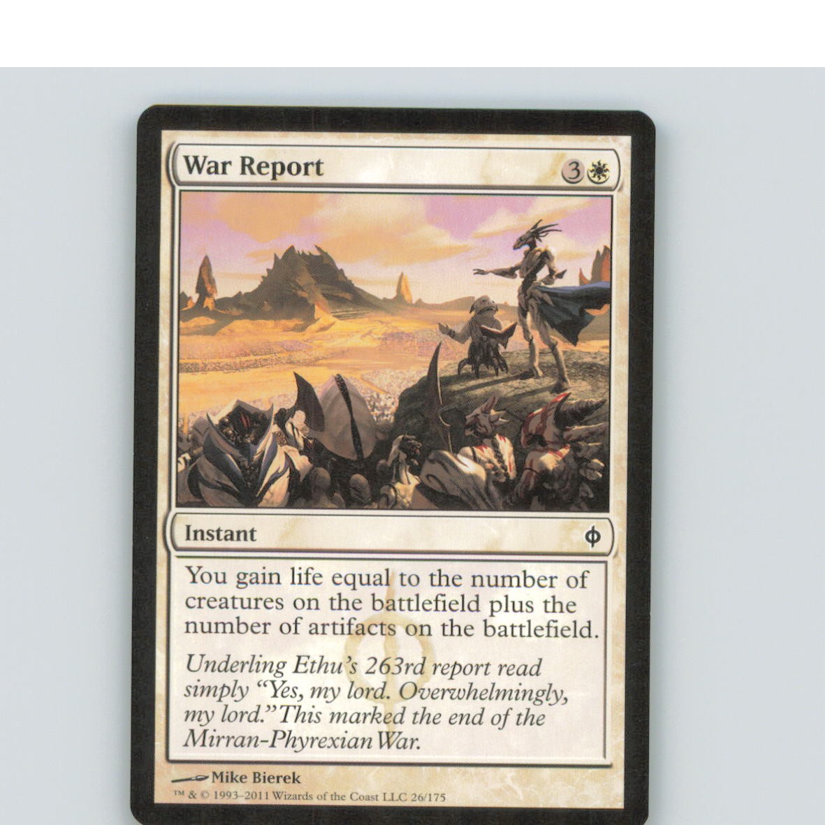 WAR REPORT 26 C NEW PHYREXIA MAGIC: THE GATHERING NM/M