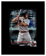 2017 Bowman Chrome Mini Prospects Black Shimmer Refractor Paul De Jong /100