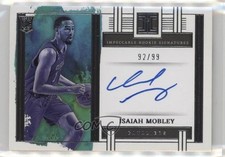 2022 Panini Impeccable Rookie Signatures 92/99 Isaiah Mobley #IRS-ISM Auto 0v82