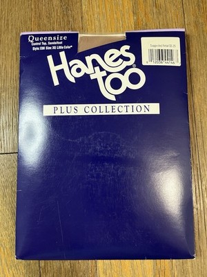 Hanes Too Plus Collection Queensize Pantyhose Hose Style E08 ''Little Color'' 3Q